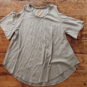 Grey shoulder t shirt